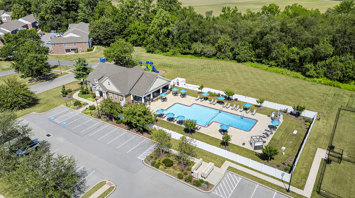 The Reserve at Copper Chase Aerial view of clubhouse at The Oaks and Reserve at Copper Chase in York, PA
