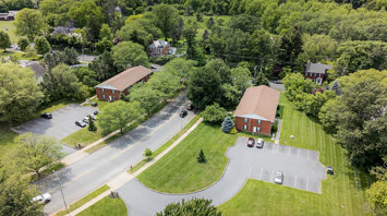 The Meadows at Lehigh Aerial view of pet-friendly apartments and townhomes in Bethlehem, PA – Meadows at Lehigh