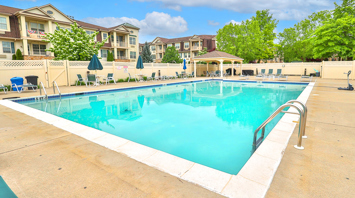 Horizons at the Village at Whitehall Outdoor pool at adult community rental Lehigh County, Pennsylvania - Horizons at The Village at Whitehall