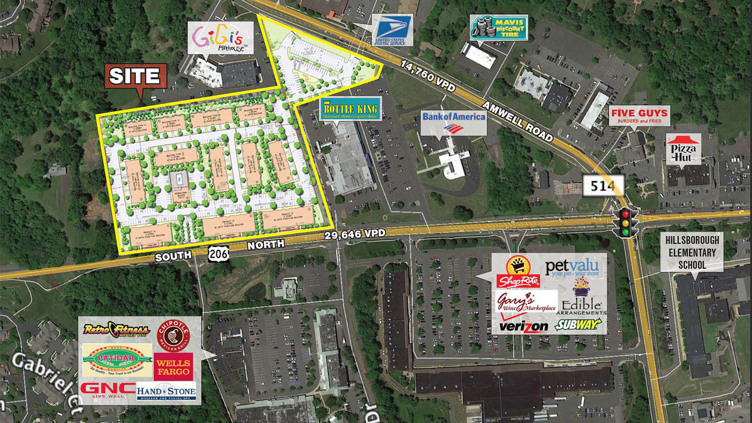 Hillsborough Village Center Retail Map 1