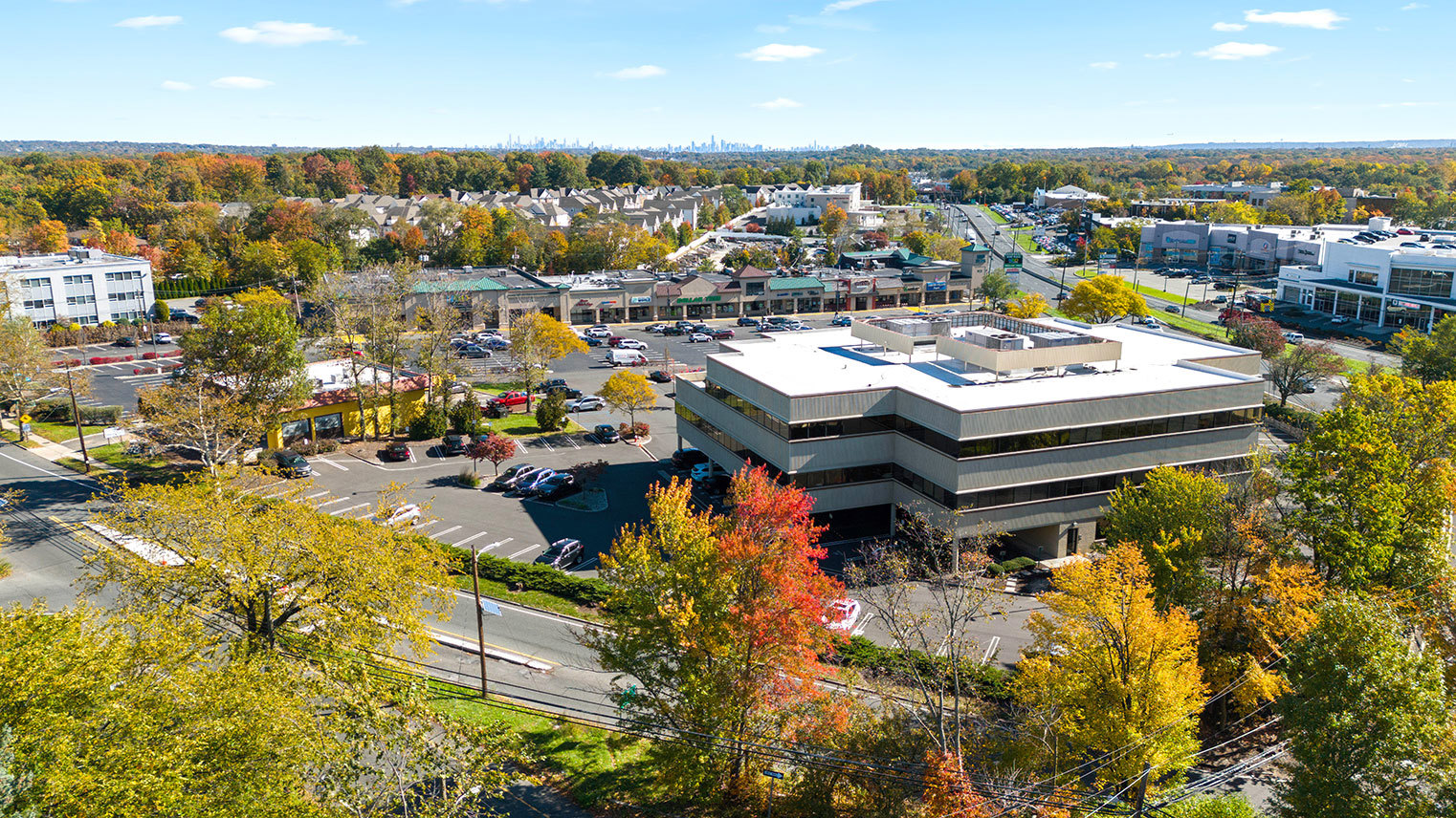 Echo Executive Plaza Aerial view of Class A office space for lease in Springfield, NJ – Echo Executive Plaza