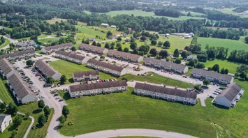The View at Mackenzi Aerial view of garden apartments in York, PA – The View at Mackenzi