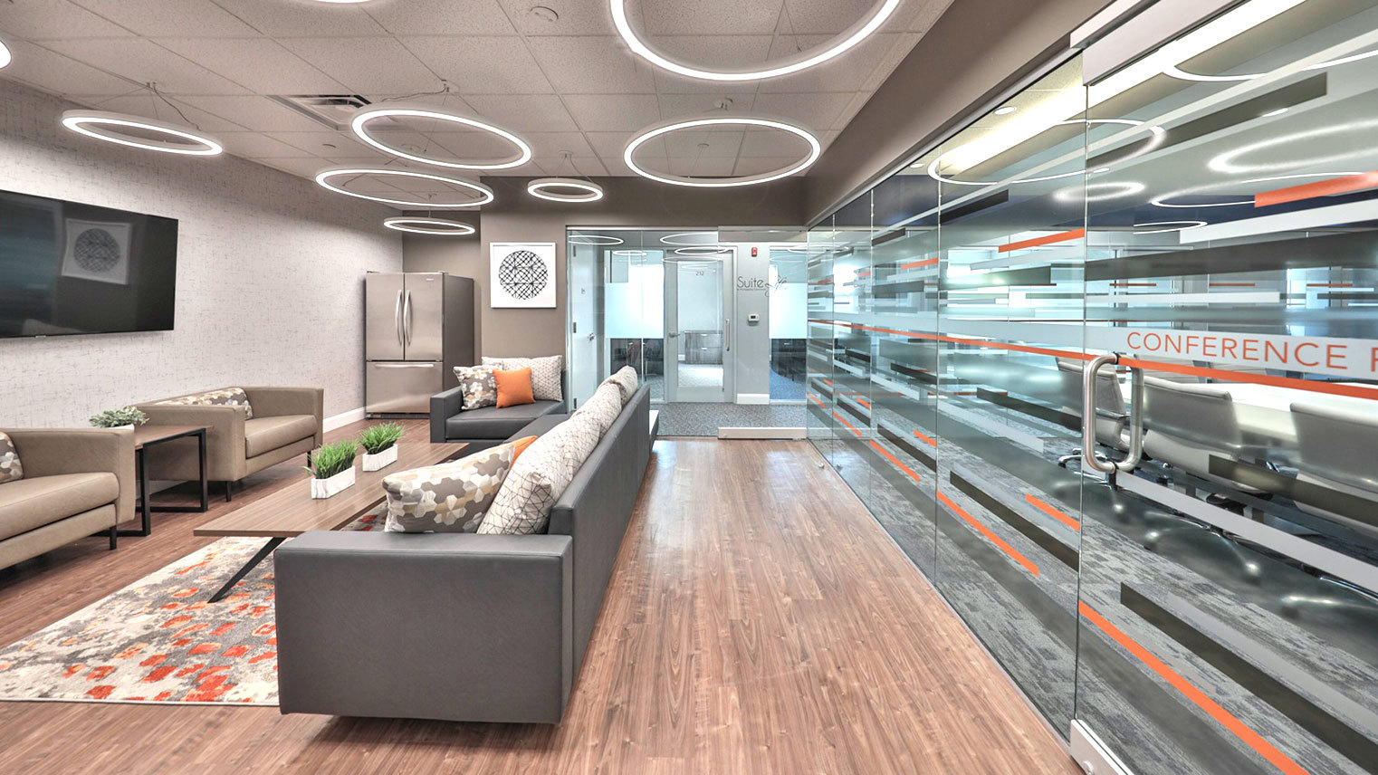 Suite Life at Parsippany Commons Furnished executive suite with breakroom for rent Parsippany, New Jersey - Suite Life at Parsippany Commons