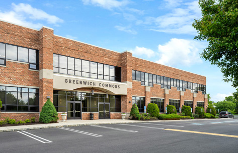 Exterior of Greenwich Commons office and medical building in Stewartsville, NJ
