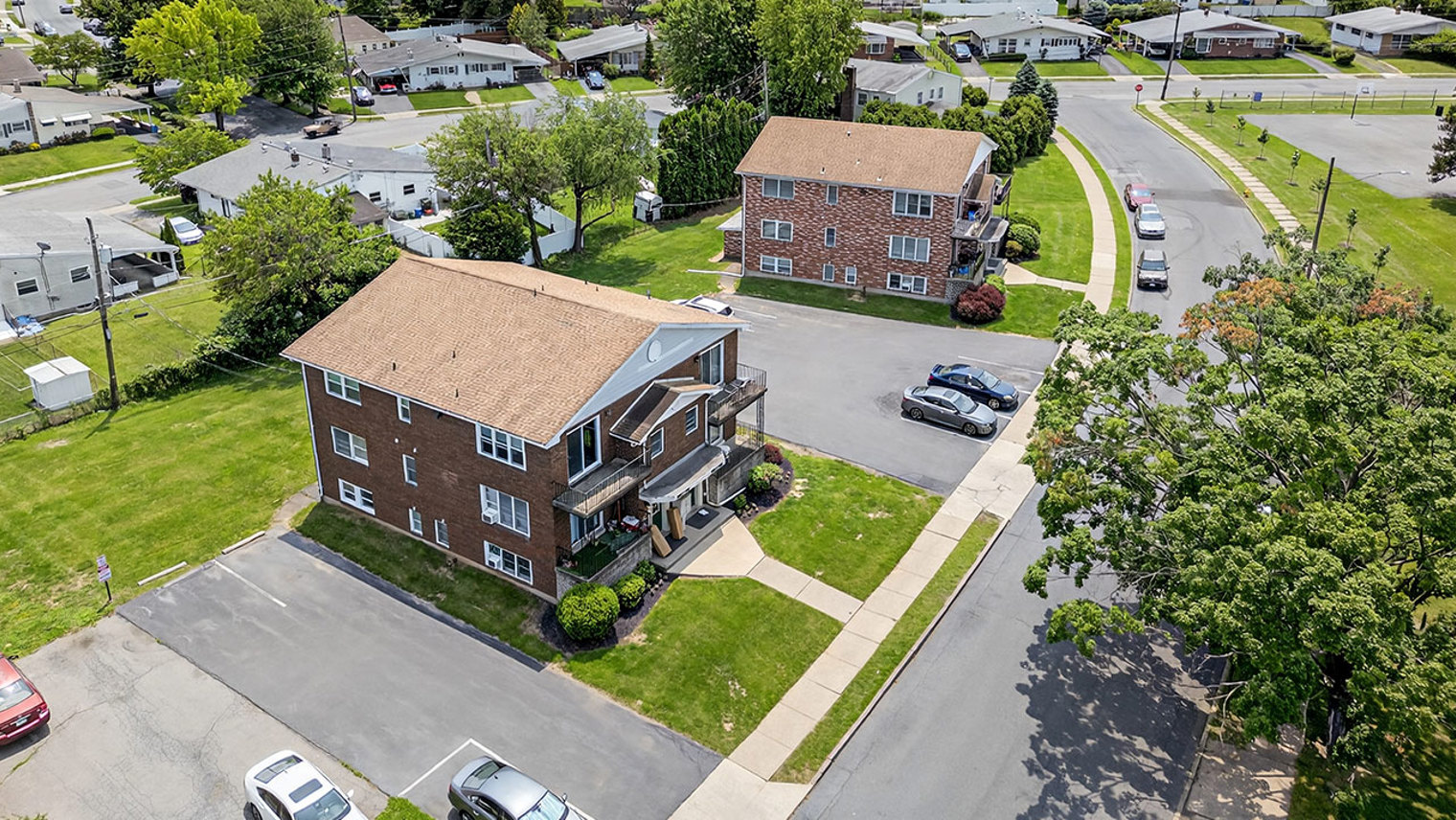Geraldine Street Apartments Aerial view of pet friendly 1 and 2 bedroom apartments in Bethlehem, PA – Geraldine Street Apartments