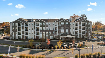 Horizons at Autumn Ridge Exterior view of 55+ active adult garden apartments in Lopatcong, NJ – Horizons at Autumn Ridge