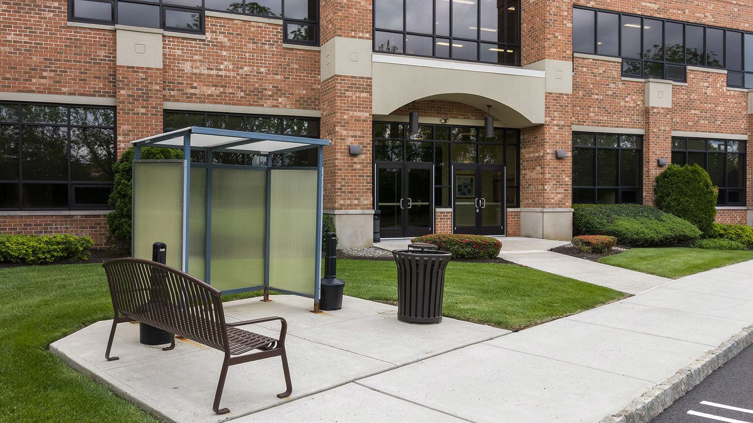 Greenwich Commons Rear view of Greenwich Commons commercial office property in Stewartsville, NJ