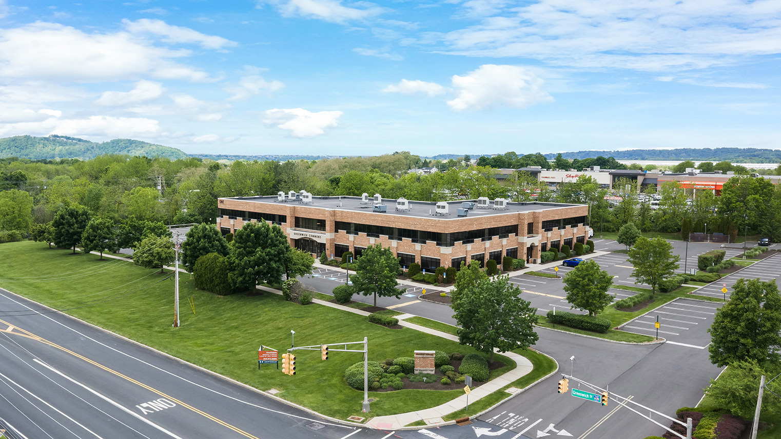Greenwich Commons Aerial view of Greenwich Commons office and medical campus in Stewartsville, NJ