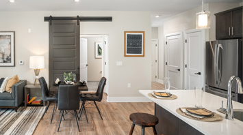 The Ridge at Readington Luxury garden apartment kitchen and living room in Whitehouse Station, NJ – The Ridge at Readington