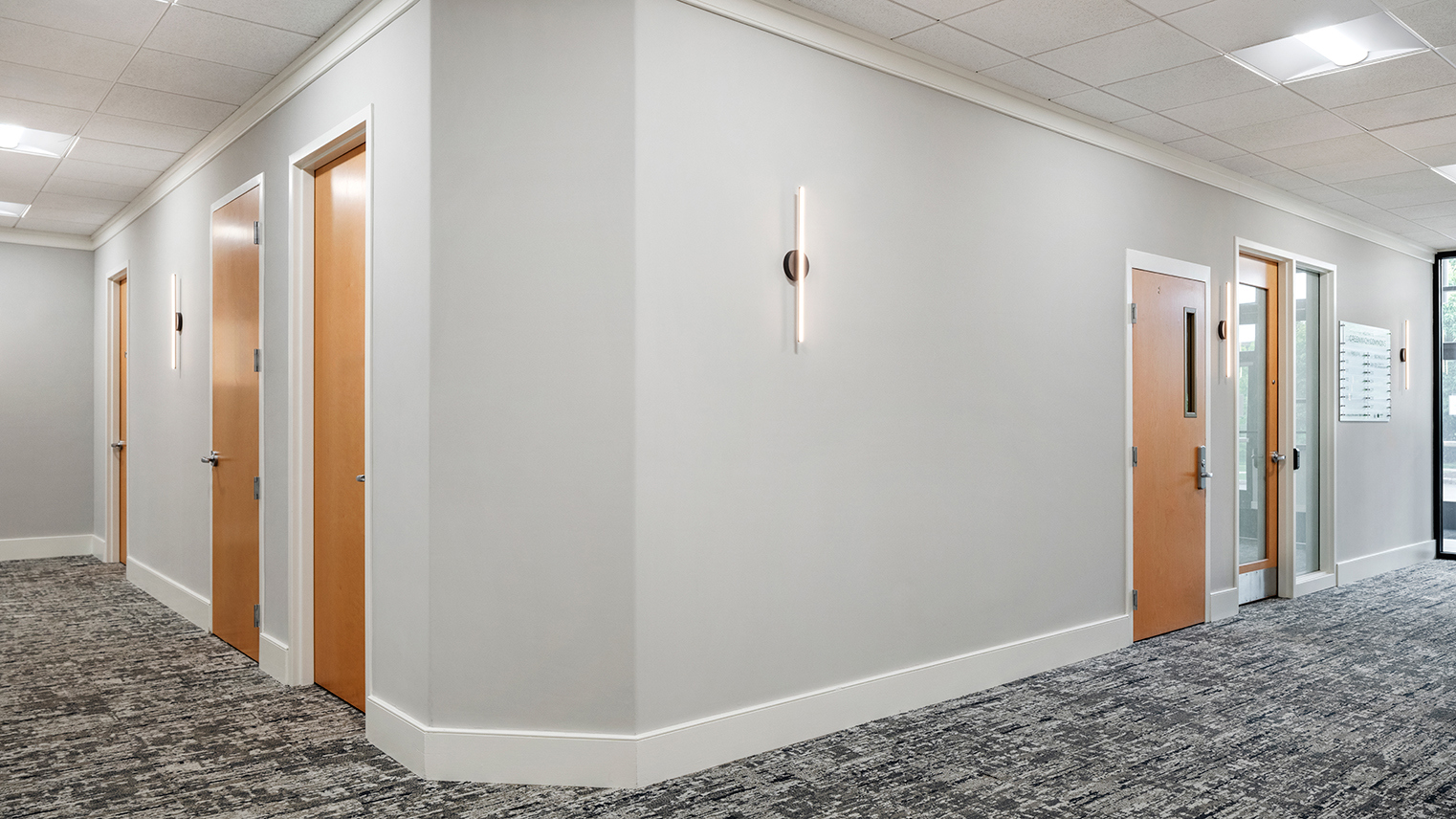 Greenwich Commons Professional office hallway at Greenwich Commons in Stewartsville, NJ