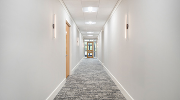 Greenwich Commons Interior hallway at Greenwich Commons office and medical building in Stewartsville, NJ
