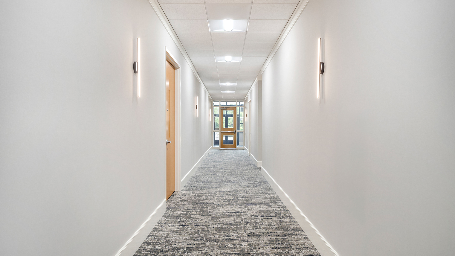 Greenwich Commons Interior hallway at Greenwich Commons office and medical building in Stewartsville, NJ