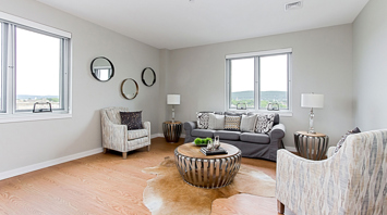 The Pinnacle at 65 Luxury apartment living room in Bethlehem, PA – The Pinnacle @ 65
