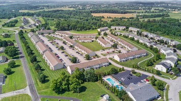The View at Mackenzi Aerial view of pet friendly apartments in York, PA – The View at Mackenzi