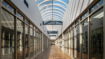 Raritan Commons Modern walkway at Raritan Commons office and medical building in Flemington, NJ