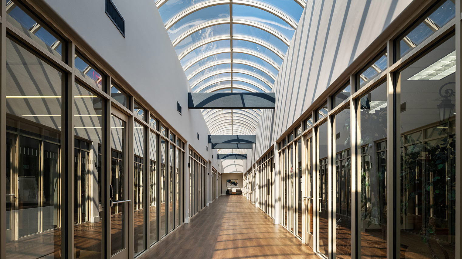 Raritan Commons Modern walkway at Raritan Commons office and medical building in Flemington, NJ