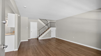 The Reserve at Copper Chase Living room leading to kitchen and dining area - townhome for rent York, Pennsylvania - The Reserve at Copper Chase