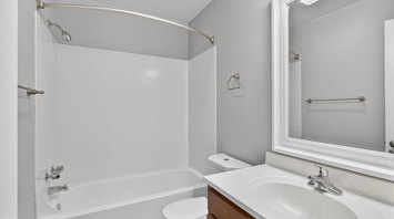 The Reserve at Copper Chase Primary bathroom in 1 bedroom apartment for rent in York, PA – The Reserve at Copper Chase