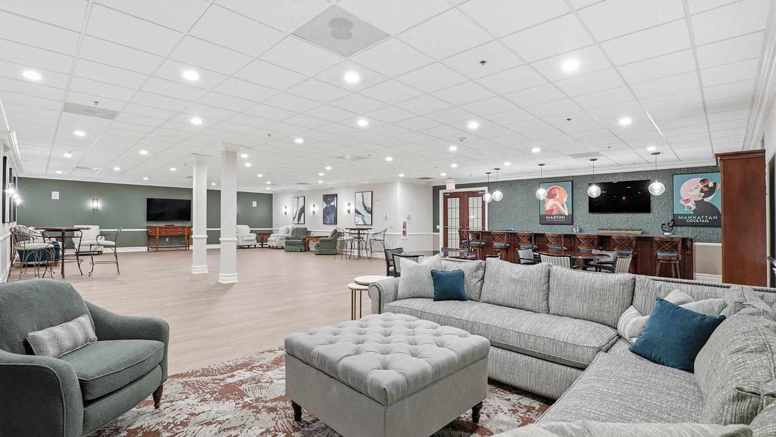 Horizons at the Village at Whitehall Resident community center with lounge – Horizons at the Village at Whitehall | 55+ Community in Lehigh County, PA