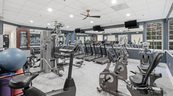Horizons at the Village at Whitehall Fitness center with cardio and strength equipment – Horizons at the Village at Whitehall | 55+ Community in Lehigh County, PA