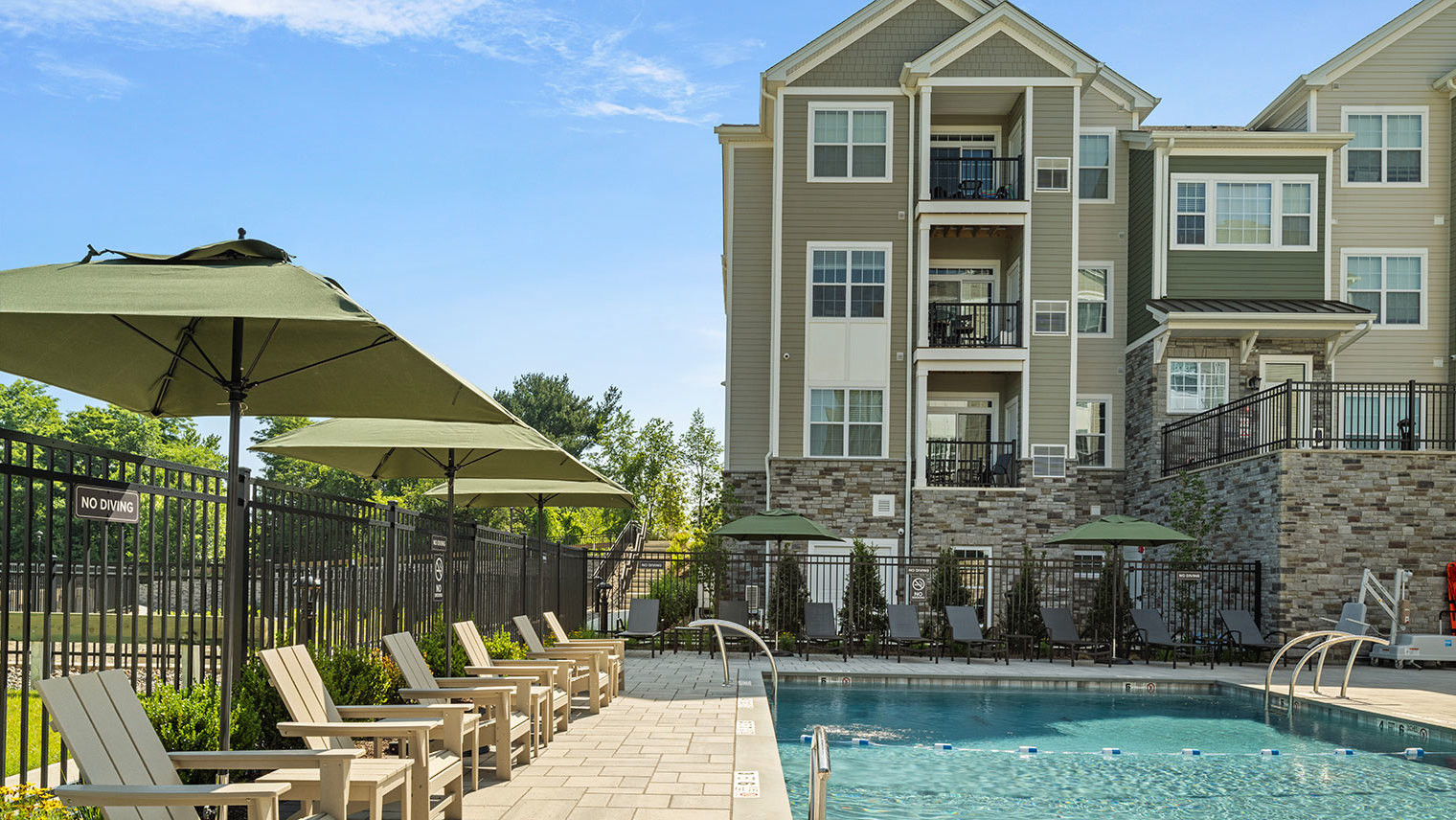 Monte View at Pohatcong Monte View at Pohatcong luxury apartments pool area