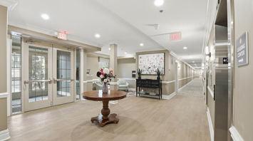 Horizons at the Village at Whitehall First floor building lobby interior – Horizons at the Village at Whitehall | 55+ Community in Lehigh County, PA